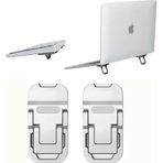 1 Çift Mini Laptop Standı 2 Kademe Yükseklik Ayarlı Tablet Macbook Telefon Tutucu Yükseltici Ayak