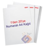 1 den 20 ye Numaralı A4 Fotokopi Kağıdı