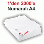 1 Den 2000 E Numaralı A4 Fotokopi Kağıdı