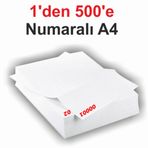 1 Den 500 E Numaralı A4 Fotokopi Kağıdı