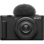1″ Exmor Rs Cmos Sensörlü Sony Zv-1f 4K ve 20,1mp Kompakt Vlog Dijital Fotoğraf Makinesi – Siyah