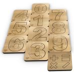 1 Fark Rakam ve Matematik Eğitim Seti Ahşap Puzzle