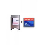 1 Gb Cf Kart Compact Flash + Pcmcia Cf Adaptor