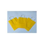 1.Kalite 18x8x24 Cm 3’ Lü Sarı Renkli Kraft Kağıt Çanta, Hediye Poşeti, Hediye Paketi, Kraft Çanta