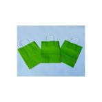 1.Kalite 18x8x24 Cm 3’ Lü Yeşil Renkli Kraft Kağıt Çanta, Hediye Poşeti, Hediye Paketi, Kraft Çanta