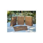 1.Kalite 18x8x24Cm 5 Adet Kahverengi Renk Beyaz Benekli Kraft Kağıt ÇantaHediye PoşetiHediye Paketi