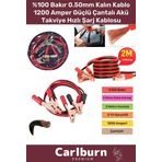 1. Kalite Çantalı Oto %100 Bakır 0.50mm Kalın Kablo 1200 Amper Güçlü Hızlı Şarj Akü Takviye Kablosu