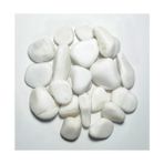 1 KG. 2-4 cm. Tamburlanmış Dolomit Dekoratif Taş Beyaz - 2 - 4 cm