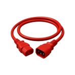 1 Metre 3x1.5mm² C13 To C14 Güç Kablosu | Iec Uzatma Power Kablosu - Kırmızı
