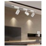 1 Metre Raylı 3 Adet 30w Led Beyaz Kasa Günışığı Ray Spot Led Vitrin Mağaza Armatürü