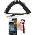 1 Metre Spiralli Aux 3.5mm Kulaklık Ses Aktarma Kablosu, Araç Telefon Tablet Laptop Pc
