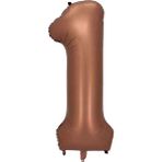 1 Rakam Karamel Folyo Balon 34 inç 76-82 cm