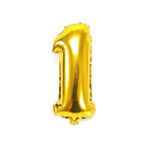 1 Rakamı Altın Folyo Balon