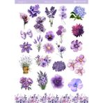 1 Sayfa Mor Renk Temalı 12*17 cm Sticker /scrapbook, Bullet Journal, Planlayıcı, Defter Için - prple0027