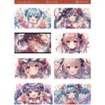 1 Sayfa Tatlı Anime Kız Temalı 12*17 cm Sticker /scrapbook, Bullet Journal, Planlayıcı, Defter - ctanmgrl005