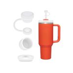 1 Set (3 Parça) Silikon Sızdırmaz Kapak Seti – Stanley Quencher 30/40 Oz ile Uyumlu – Dökülmeye Dayanıklı Tıpa ve Pipet Ucu – Beyaz Renk