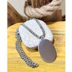 1. Sınıf Çelik Büyük Dogtag Asker Künyesi Kolye 60 cm(3 Seçenekli) (Metal)