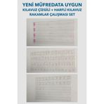 1.sınıf Rakamlar Çalışması, Harfli Kılavuz, Kılavuz Çizgili Set Statik Akıllı Kağıt Yazı Tahtası Şeffaf