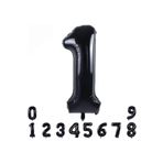 1 Siyah Rakam Folyo Balon 34" Inc, 1