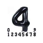 1 Siyah Rakam Folyo Balon 34" Inc, 4