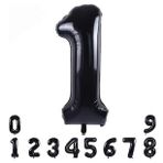 1 SİYAH RAKAM FOLYO BALON 34" Inc 82 cm