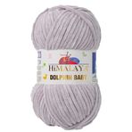 1 Skein/Pack Himalaya Dolphin Baby Chenille İplik, Her Top 100 gr (3,5 oz), 120 m (132 Yard),%100 Polyester, Süper Hacimli Bebek Battaniyesi Kadife Amigurumi İplik, 80357 - Gri