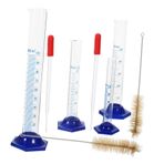 1 Takım Dereceli Silindir Seti Mililitre Ölçü Kabı Silindir Temizleme Fırçası Dereceli Silindir Fırça 100 Ml Dereceli Silindir Plastik Dereceli Ölçüm Silindiri Cam Gatuida