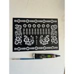 1 Tüp Hint Kınası Fırça Ve 1 Adet Dövme Şablon Karışık