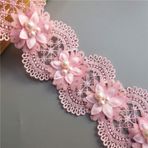 1 Yard Vintage Beyaz ve Pembe İnci Çiçek İşlemeli Dantel Trim Kumaş Çiçekli Aplikler Dantel Kurdele Gelin Süsleri El Yapımı Kendin Yap Dikiş Malzemeleri Kostüm Şapka Dekorasyon için El Sanatları 6 cm Genişlik (Pembe)