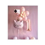 1 YAŞ ÇİÇEK KEDİ BALON DEMETİ DOĞUM GÜNÜ SÜSÜ DOĞUM GÜNÜ PARTİ SETİ
