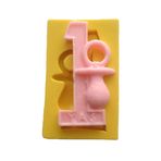 1 Yaş Emzikli Silikon Pasta ve Seker Hamuru Kalibi 7x4x1 cm