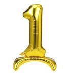 1 Yaş Gold Renkli Ayaklı Folyo Balon Rakam 32 İnç 80 cm