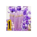 1 Yaş Macaron Mor Balon Zinciri Seti, 675478698789564