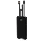 10.000 Mah Quick 22,5W PD QC 3.0 Dijital Göstergeli Dahili Çoklu Kablolu Powerbank