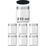10-1000 ml Farklı Boyutlarda Kavanoz (10-1000 Arası) cc Konserve Metal Kapaklı Cam Kavanoz 6 Adet (Ş - Standart