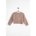 10-16 Yaş Kız Çocuk Sweatshırt - Vizon - 10 Yaş