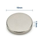 10 Adet - 10x1.5 Mm Neodyum Mıknatıs Neodim Magnet Yuvarlak