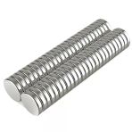 10 Adet 10X2mm Yuvarlak Neodyum Mıknatıs Güçlü Magnet Nikel Kaplamalı