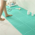 10 Adet 11,8x11,8 inç (30x30 cm) Modüler Kilitli Yer Karosu, Islak Alanlar İçin Kaymaz Plastik Drenaj Fayansları Banyo Mutfak Balkon Veranda Evcil Hayvan Alanları Duş Mutfak Drenaj Havuz Sauna, Verde