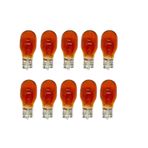 10 Adet 12V T15 WY16W Dipsiz Standart Ampul Turuncu