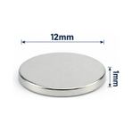 10 Adet - 12x1 Mm Neodyum Mıknatıs Neodim Magnet Yuvarlak