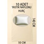 10 Adet 140Cm×50Cm Şeffaf Naylon Taşınma Saklama Yastık Naylonu Torbası Hurç