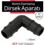 10 Adet 16MM Damlama Sulama Dirsek Aparatı – Bahçe Sulama Hortum Ek Parçası