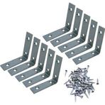 10 Adet 16x55 Mm Metal L Gönye Köşe Bağlantı Ve Vidaları