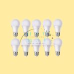 10 Adet 220v 9 Watt 3000k Günışığı Ack Led Ampül E27 Duy Ip20