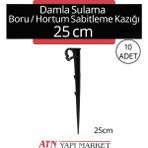 10 Adet 25 cm Damla Sulama Boru Hortum Sabitleme Kazığı - Uzun Bahçe Sabitleyici Kazık