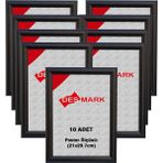10 Adet 25 mm A4(21X29.7) Gönye Köşe Alüminyum Aç-Kapa Çerçeve – Poster Çerçevesi (Siyah Renk)