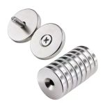 10 Adet 25X10/5X5,5 Mm Neodyum Mıknatıs Havşa Delikli Magnet Vida Atılabilir N35 Nikel Paslanmaz