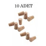 10 Adet 3 CM Sentetik Mantar Şarap Şişe Tıpası