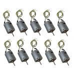 10 Adet 30Cm Kablo Lehimli 12V Dc Motor Hobi Oyuncak Elektrik Deney Motoru